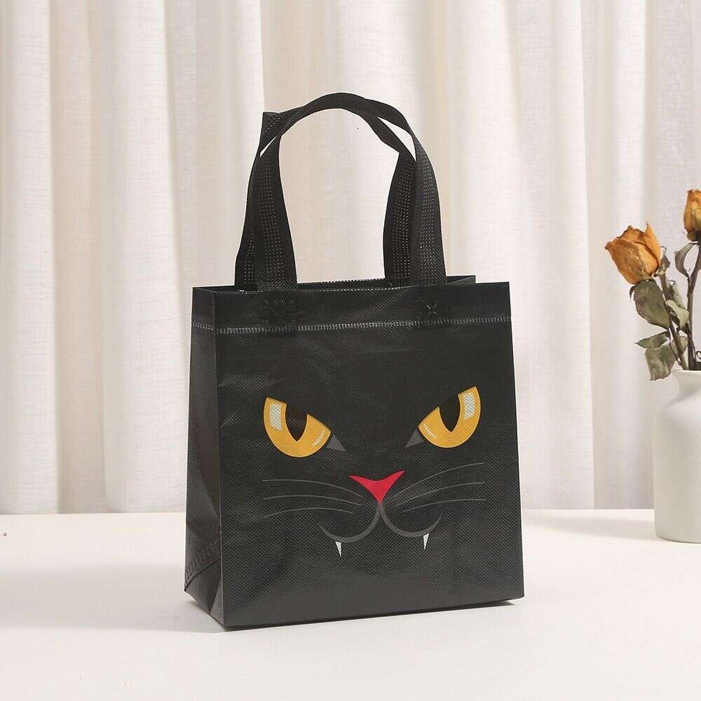 2025 new or packaging trick halloweens candy pumpkin loot nonwoven treat bags bat cat ghost kids gifts bag party favor halloween zhanyishengli