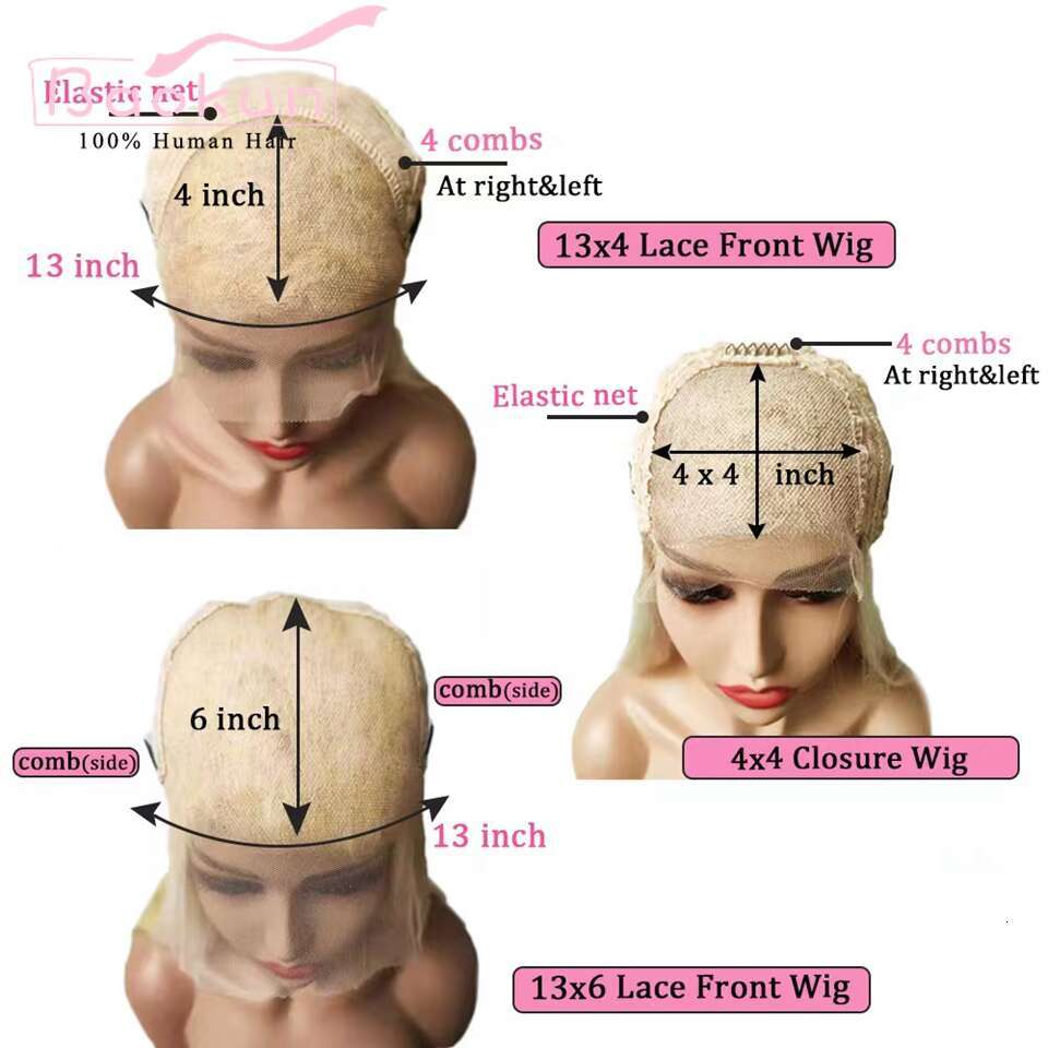 13X4 Hot Pink Curly Pre Plucked 13X6 HD Frontal Wig Brazilian Virgin Deep Wave Lace Front Human Hair Wigs