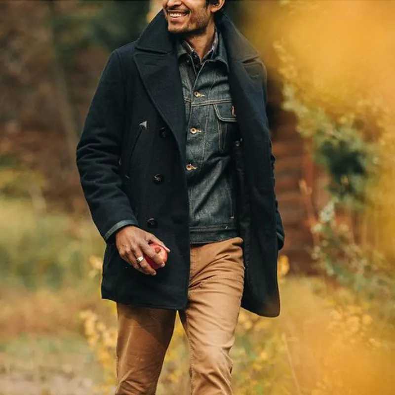 Mens Plus Size Fleece Jacket For Winter Autumn Warm Oversized Trendy Button Up Outwear For Big Tall Males Mens Clothing Y240918