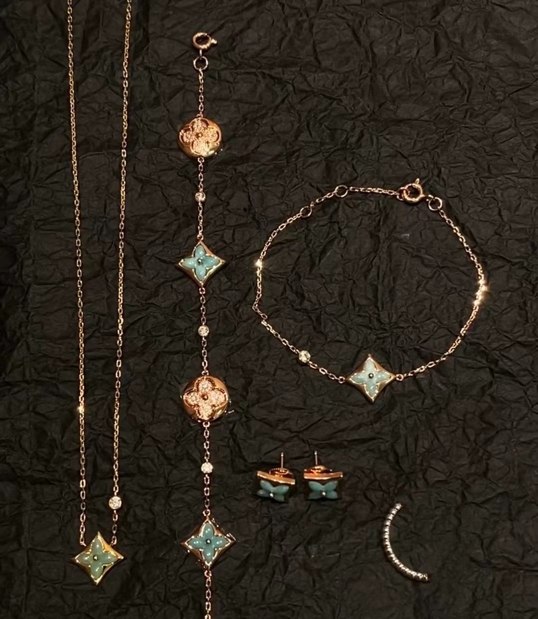 Classic Gold-Plated Beimu Four-Leaf Clover Pendant Necklace Bracelet Earrings Luxurious Designer Jewelry Set for Weddings & Parties Birthday Gift Elegant Jewelry