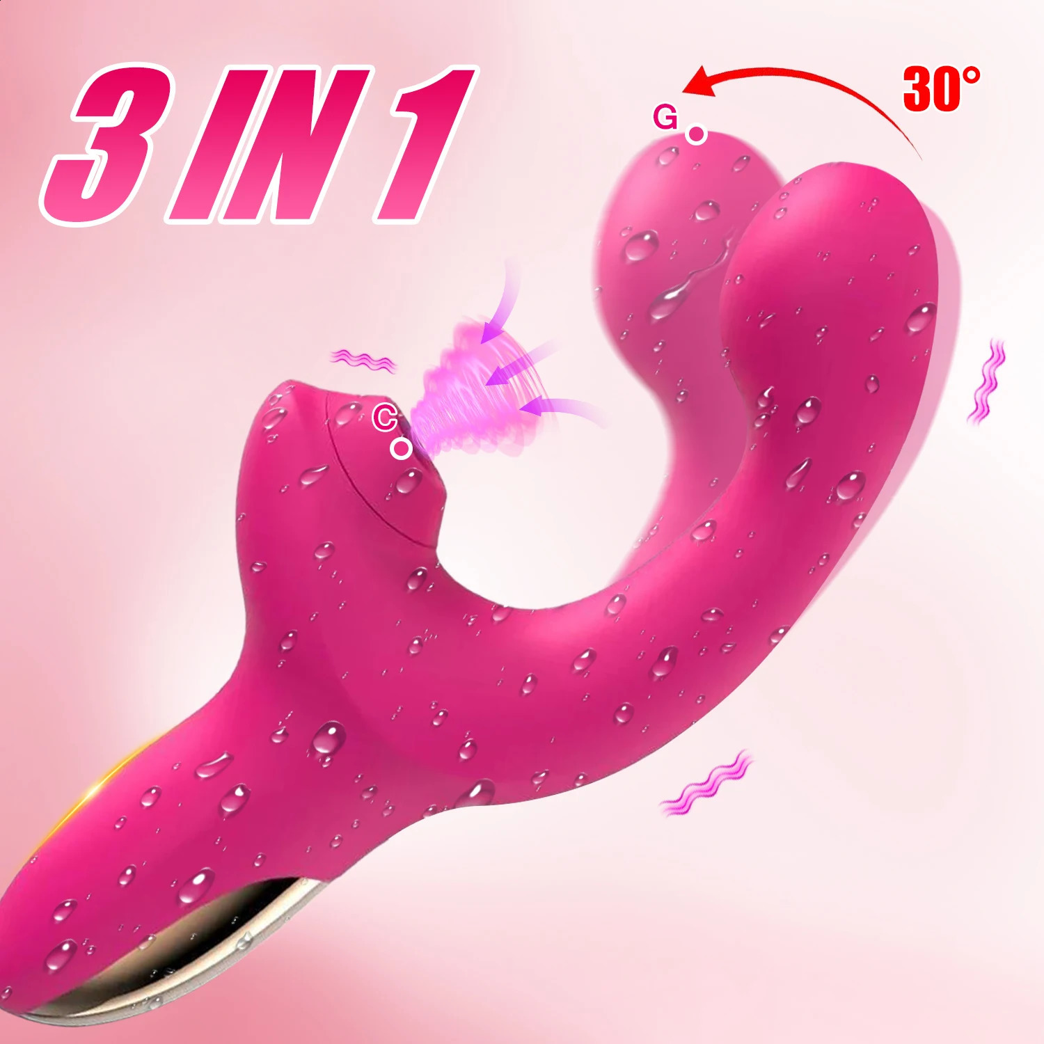 Sucking Vibrator Clitoral GSPOT Stimulation Sexe Toy Toy Femelle vibrante Masse-doigt Sucking Vibration 240914