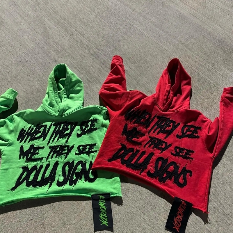 American Y2K Couple Hoodies INS Street Style Color Matching Letters Loose Sweater Hip Hop Harajuku Retro Hipster Hoodies 240911