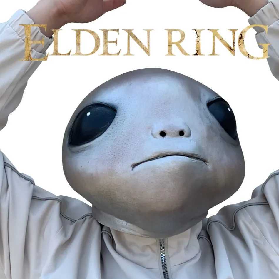 Halloween Toys Elden Ring Figures Albinauric Mask Headgear Props Helmet Halloween Skull Mouth Party Role-Playing Latex Full Action Figures GiftL240910
