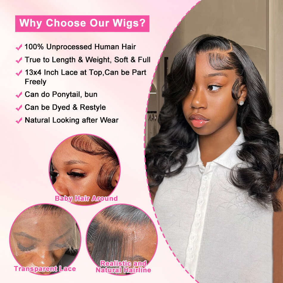 250 Density Body Wave Transparent Short Bob 13X4 13X6 Front Human Hair Wigs 5X5 Pre Plucked Remy Lace Frontal Wig For Women