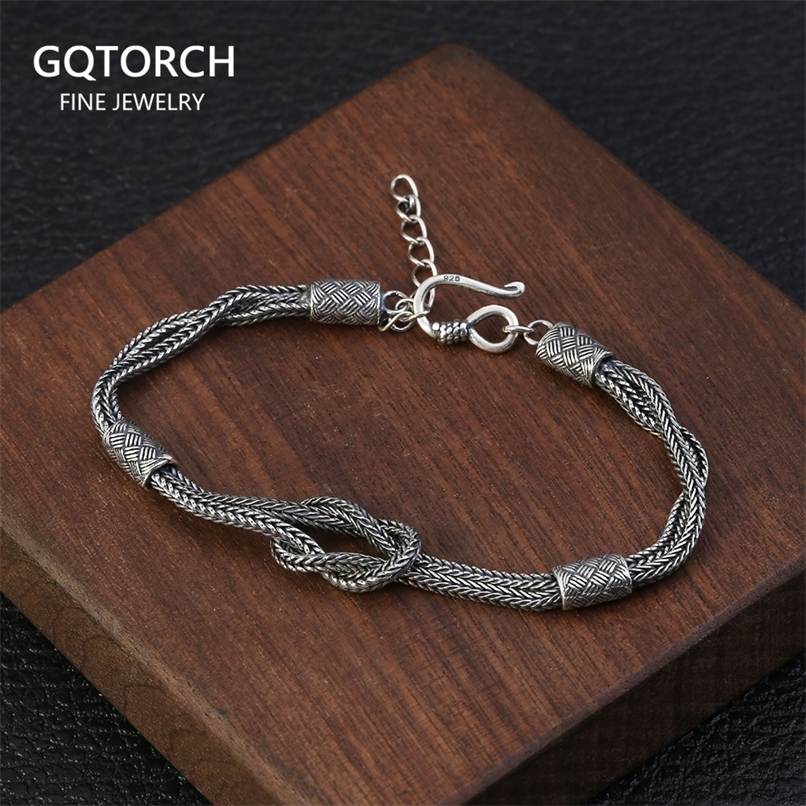 Woven knot bracelet handmade Viking jewelry truly pure 925 sterling silver for men and women ww 240919