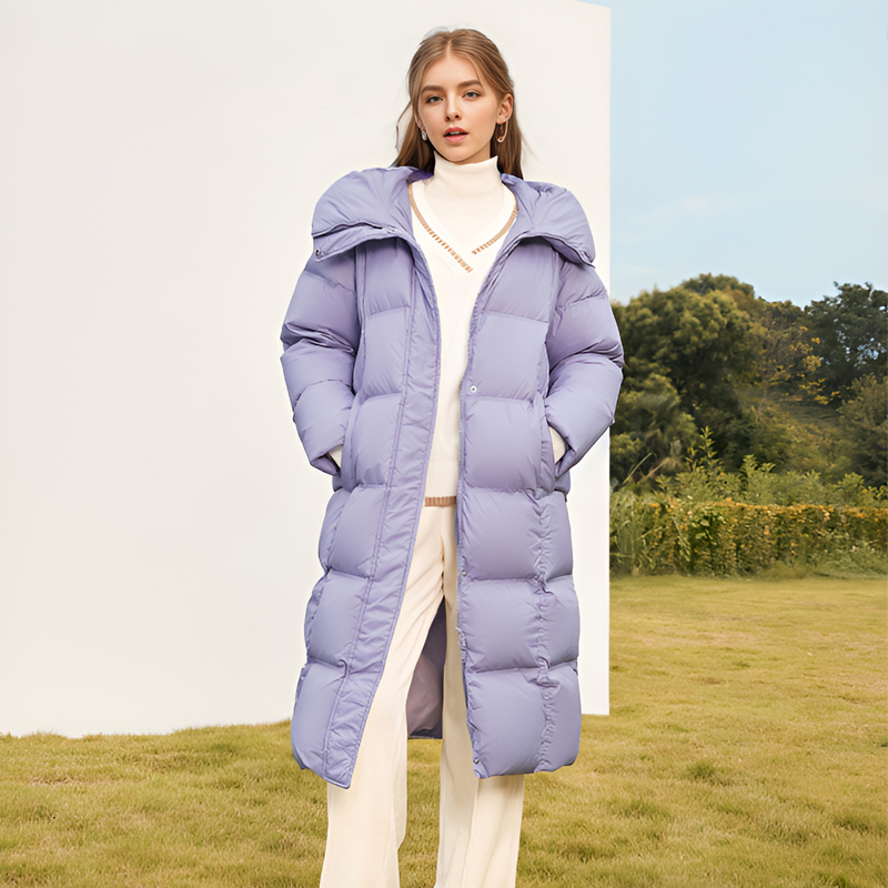 Semir 2023 Hot Long Women Waterproof Hooded Winter New Loose Girls Jacket Multi-Color Thick Windbrake Down Coat