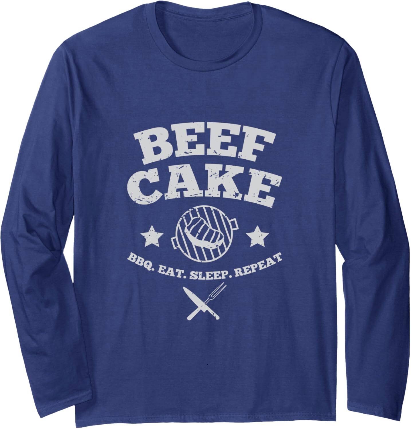 Long Sleeve Shirts for Men sweatshirt Beef Cake BBQ, Eat, Sleep, Repeat Meat Lover Gift Tee Streetwear Casual tops clothes 5e