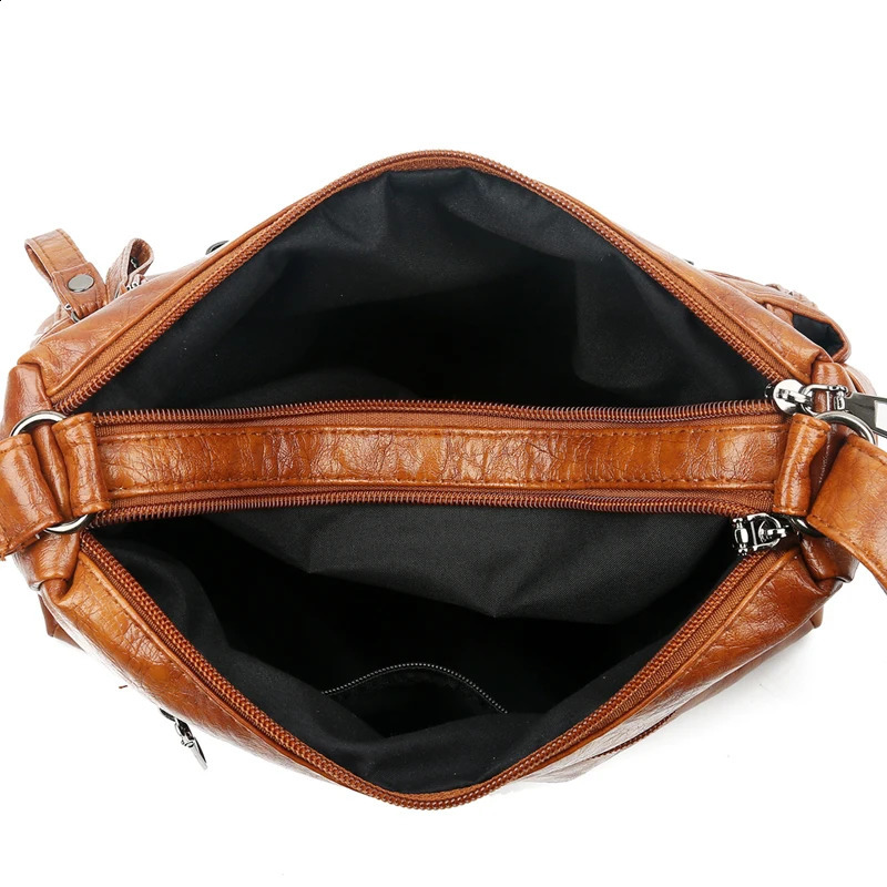Womens shoulder bag mostly pocket messenger brown wallet womens handbag top handbag 240918