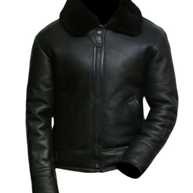 Autumn and winter mens synthetic fur integrated long sleeved jacket 240919