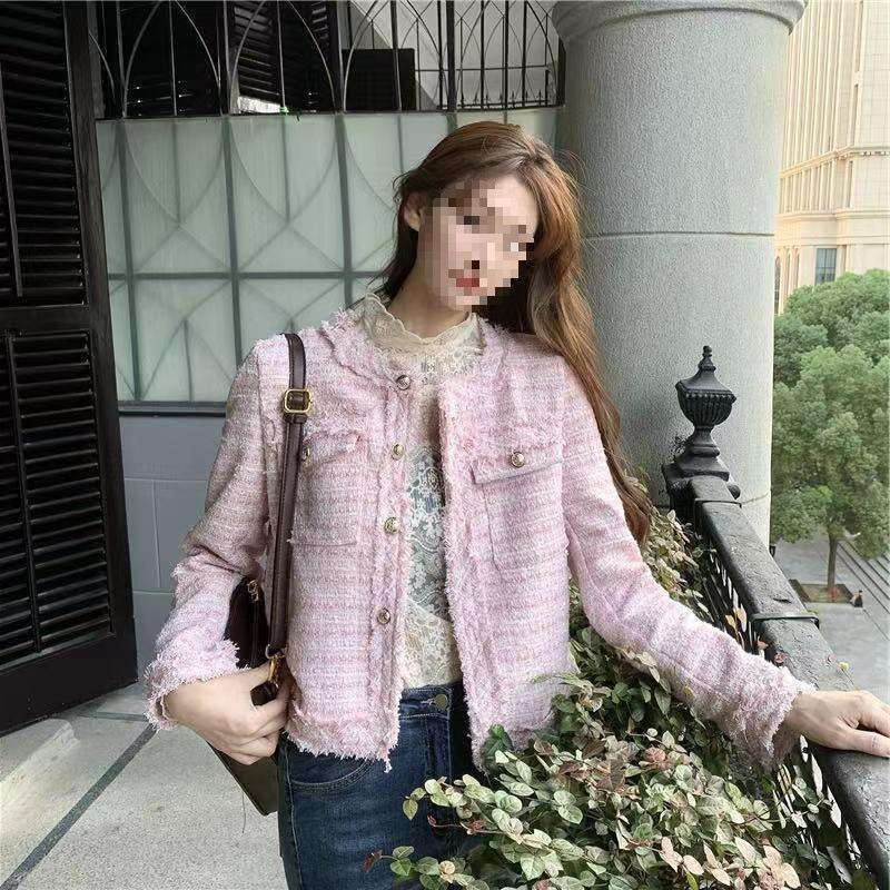 French small perfume jacket in spring and autumn 2024 new style temperament tassel chic short sleeved top for women