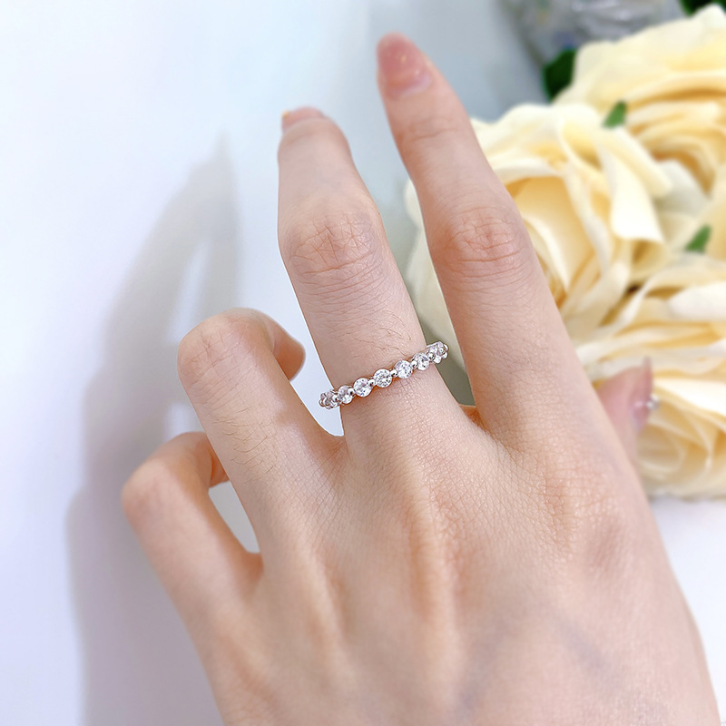 2025 Ins Top Sell Eleant Weddin Rins Ladies Fashion Jewelry 925 Sterlin Silver Fill Round Designer Cut 5A Cubic Zircon CZ Diamond Party Women Enaement