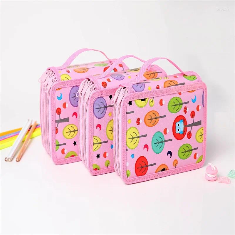 2025 NEW Cosmetic Bags 32/52/72 Hole Sketch Pencil Case Zipper Large Capacity Art Painting Drawing Pen Storage Bag Organizer Paintbrush Statione zhany