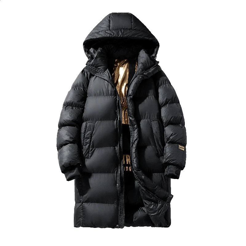 Hood Waterproof Parkas Men Warm Winter Long Casual Thick Warm Jacket Coat Men Outwear Fashion Pockets Parka Jacket 240913