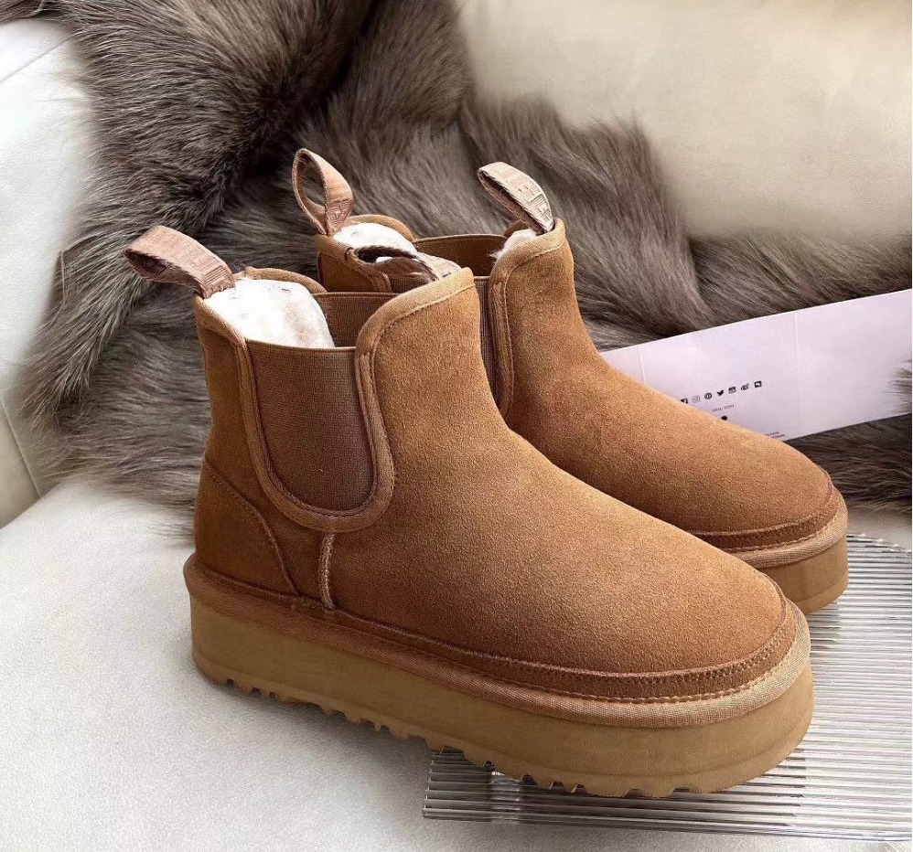 australia Neumel Platform Chelsea boots women shoes Chestnut black chelsea Designer flat snow boot winter comfprt womens bootie putdoor sneakers High Quality