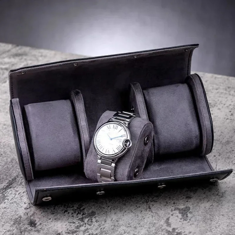 Classic Travel Storage Leather Bag PU Leather Watch Case Prevents Scratching and Oxidation Watch Box Case Watch Pouch Organizer 240909