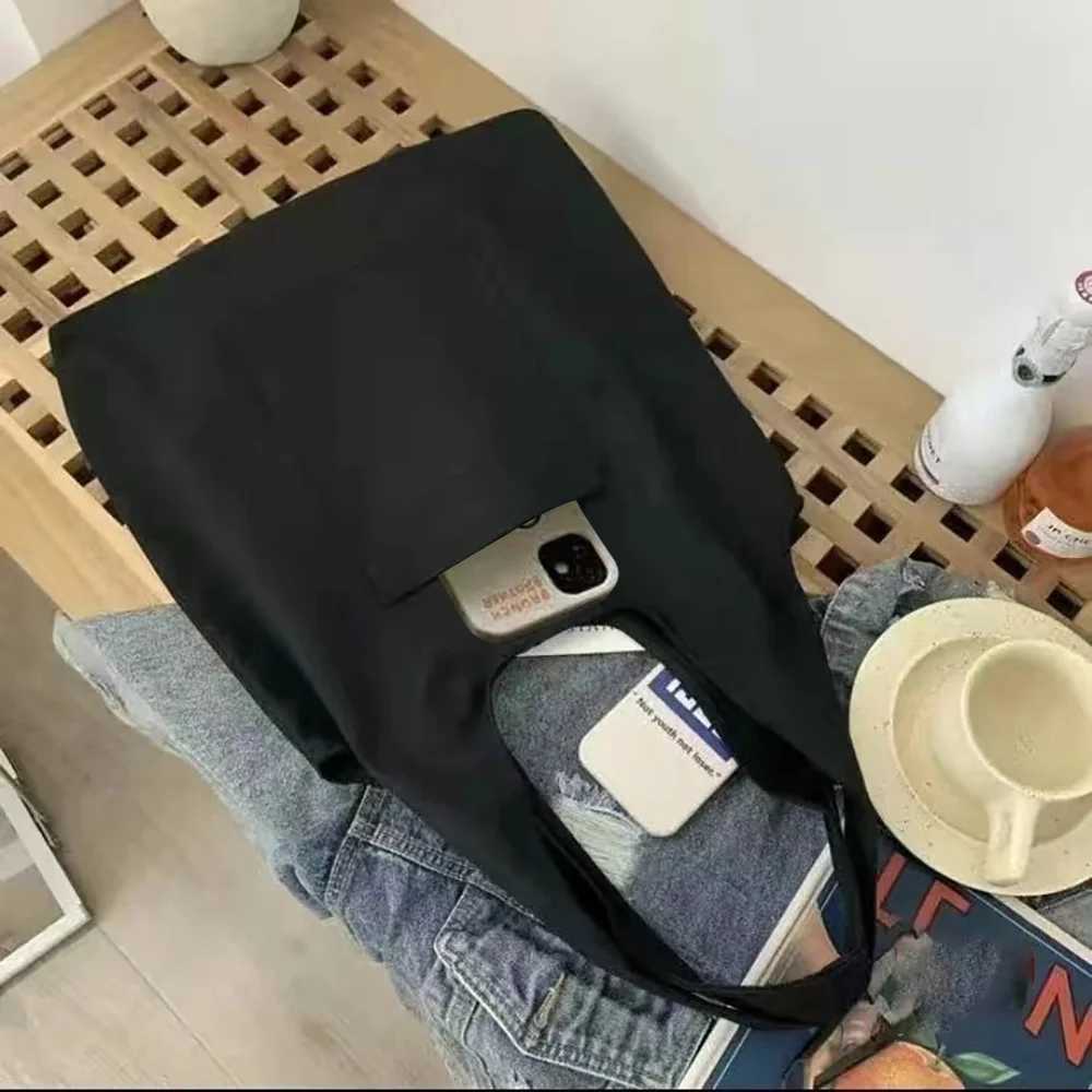 Leisure shoulder bag shopping canvas folding handbag fashionable personalized womens reusable environmentally friendly bag high-quality womens bag Z25