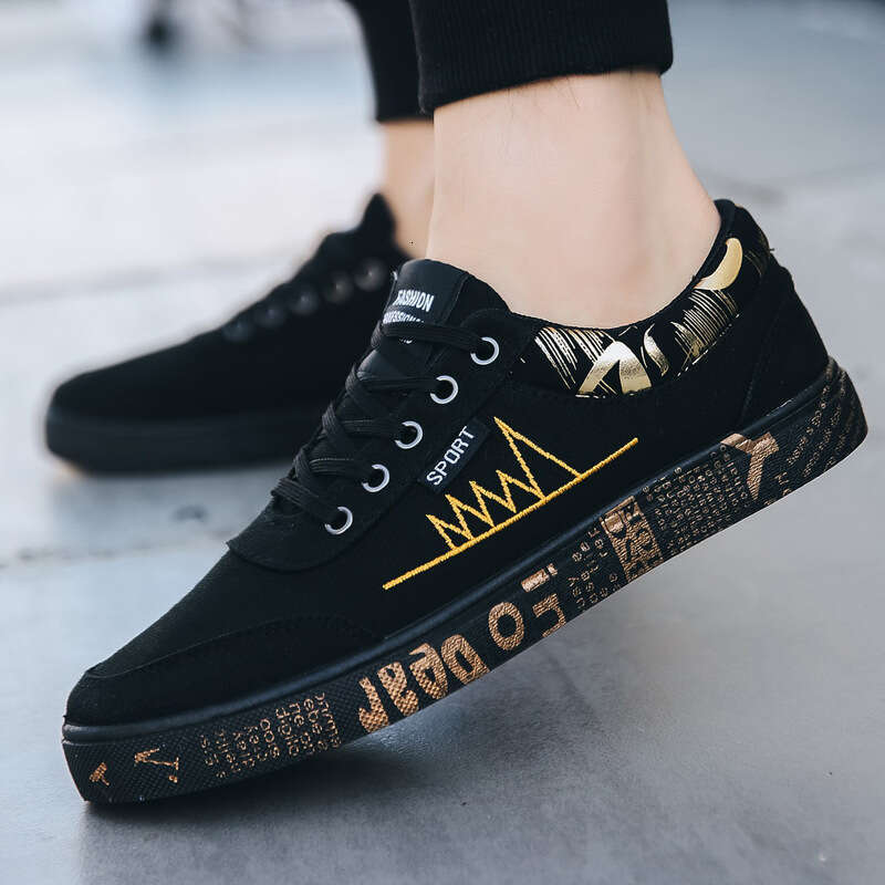 Graffiti Canvas Men Breathable Flat Casual Shoes Outdoor Comfortable Walking Sneakers New Student Shoe atos Hombre