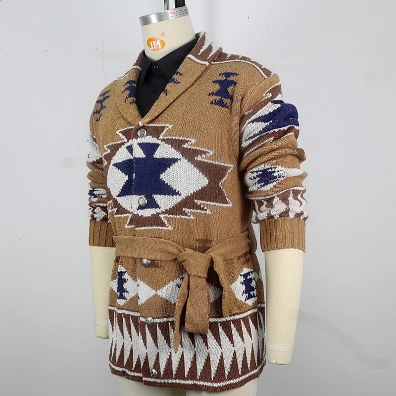 Mens Heavyduty Jacquard Sweater Autumn and Winter Thick Cardigan Casual Fashion Man Knit Jacket Clothing Top 240918