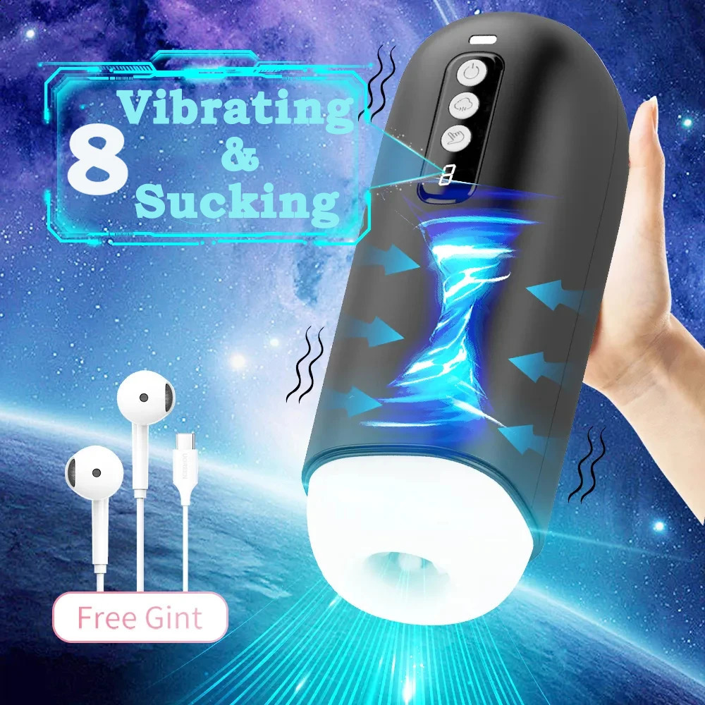 2024 Automatic Male Sucking Masturbator 8 Sucking 8 Vibration Modes Real Pussy Sex toy Sex Sexy Blowjob Pocket Penis Trainer 240914