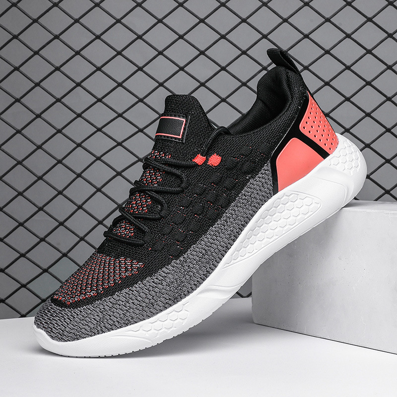 Men Women Couple Sneakers Fly Knit Breathable Versatile Plus Size Running Shoes Free shipping
