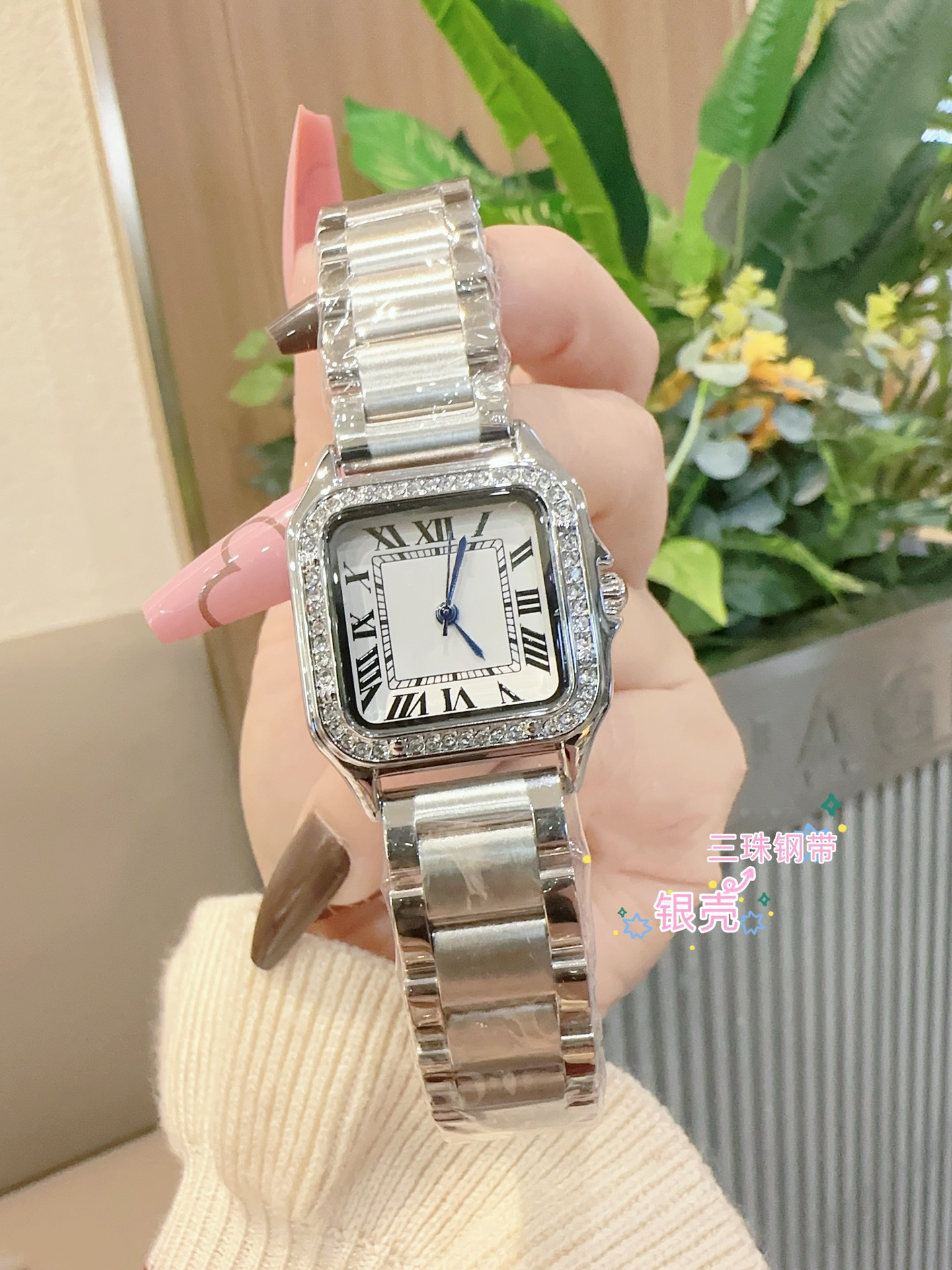 Luxury Watch Womens Watch tank Watches Designer Set with diamonds Quartz Movement Stainless Steel Bracelet women Wristwatches