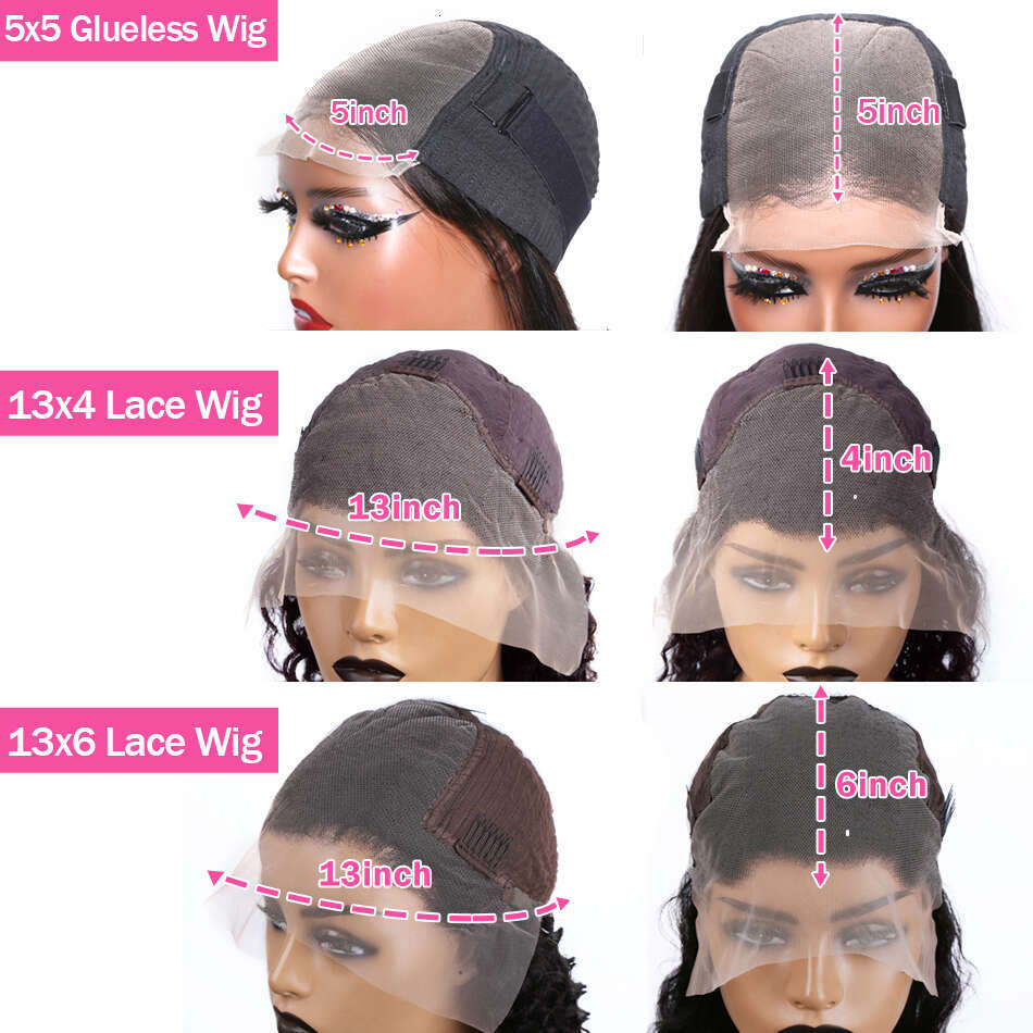 250 Density Body Wave Transparent Short Bob 13X4 13X6 Front Human Hair Wigs 5X5 Pre Plucked Remy Lace Frontal Wig For Women