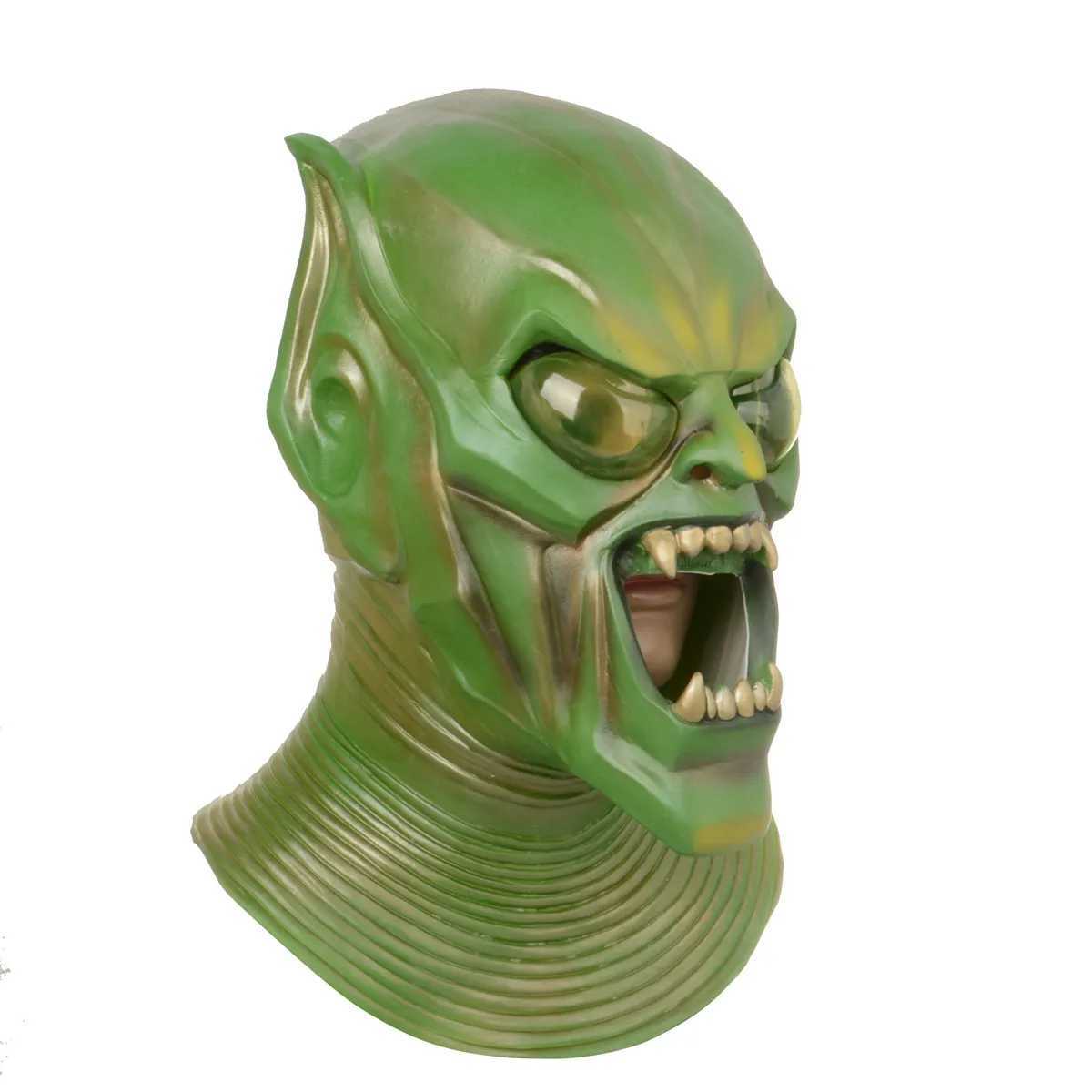 Halloween Toys Green Goblin Duivel Volgelaatsmasker Latex Maskers Halloween Cosplay Party Monster Kostuum Props Scary Demon Kids Face Maks CosL240910