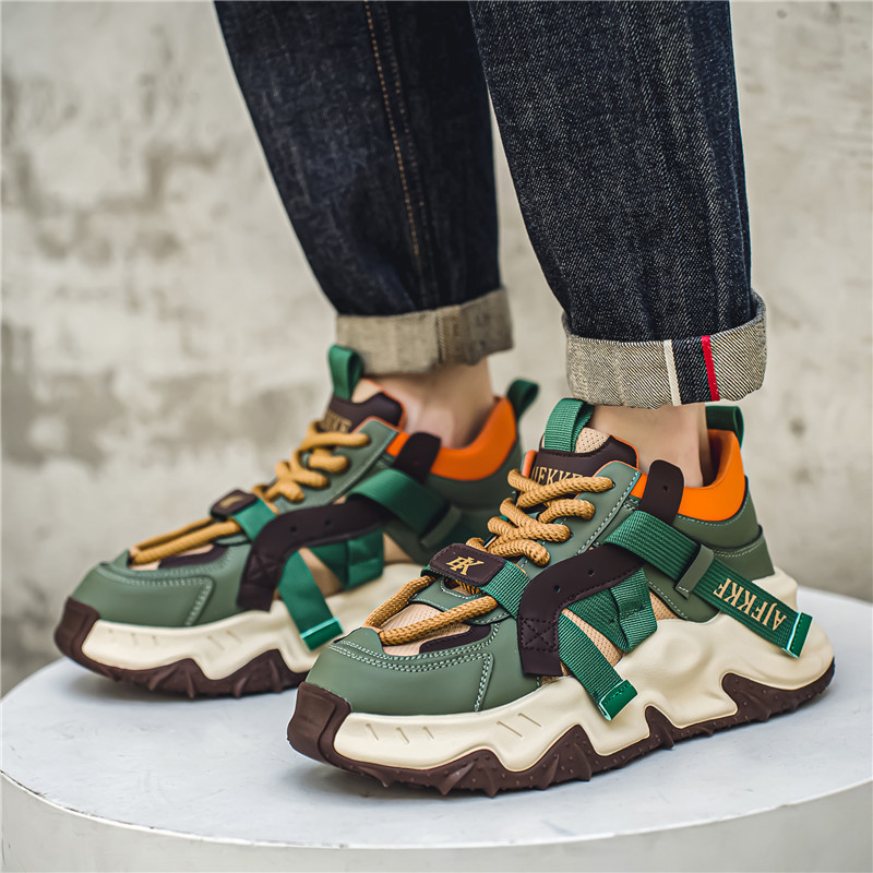 2024 new free shipping designer casual shoes suitable for men's thick soled mesh breathable casual sports shoes outdoor sneakers
