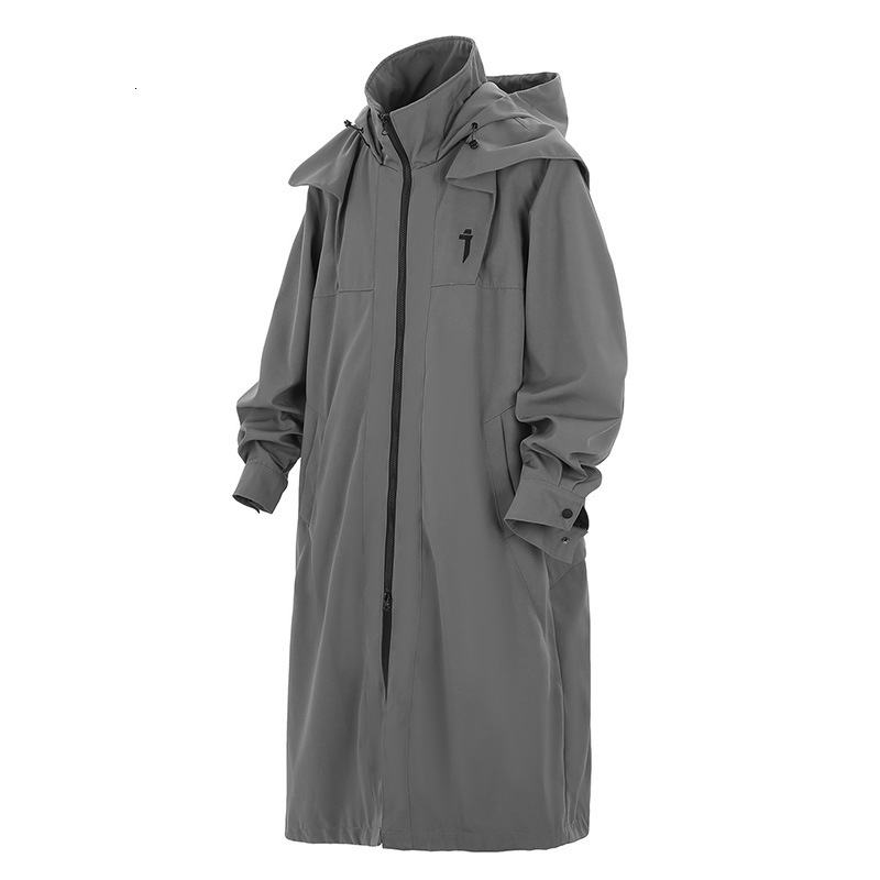 11 Bybb's DARK Men Tactical Trench Jacket 2024 Autumn Coats Windbreaker Mens Loose Punk Functional Long Jackets Techwear
