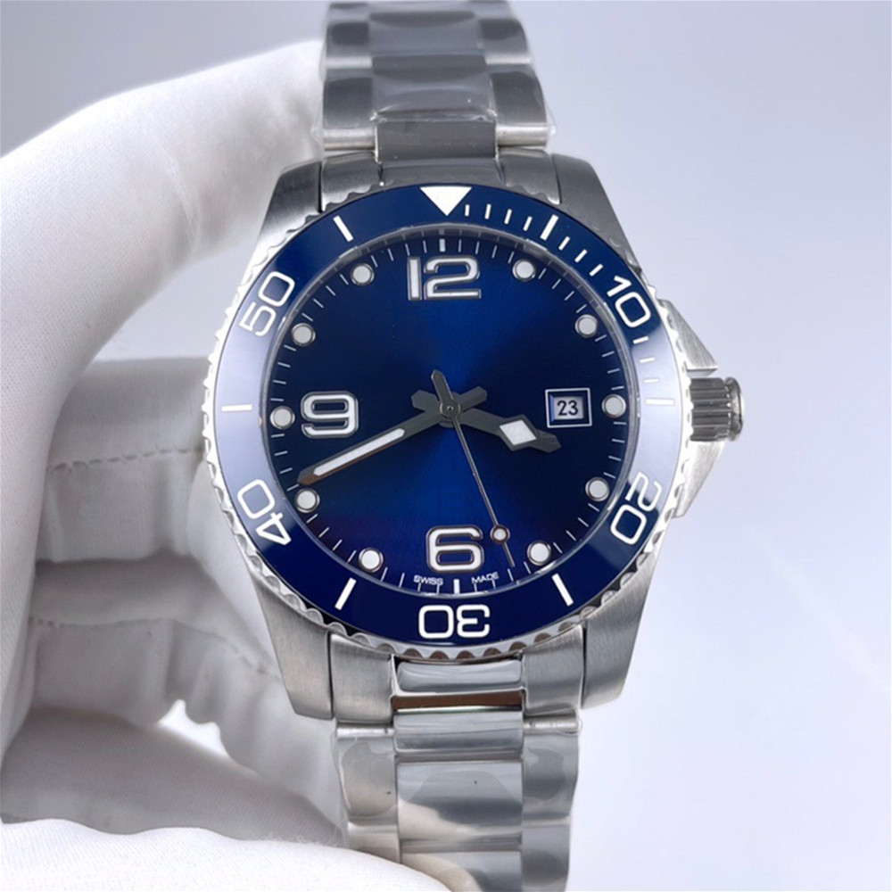 Conquest HYDROCONQUEST L3.781.4.56.6 AAA+ 3A+ Quality 41MM Mens Watches Automatic Mechanical 2813 Movement Stainless Steel Band Ceramic Bezel Watch
