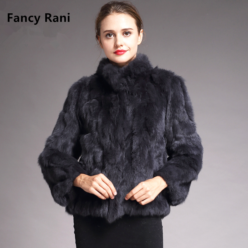 Natural Rabbit Coat Women Winter Jacket Real Leather And Fur Promotion Women's Clothing Female Outerwears With 2023 Cold
