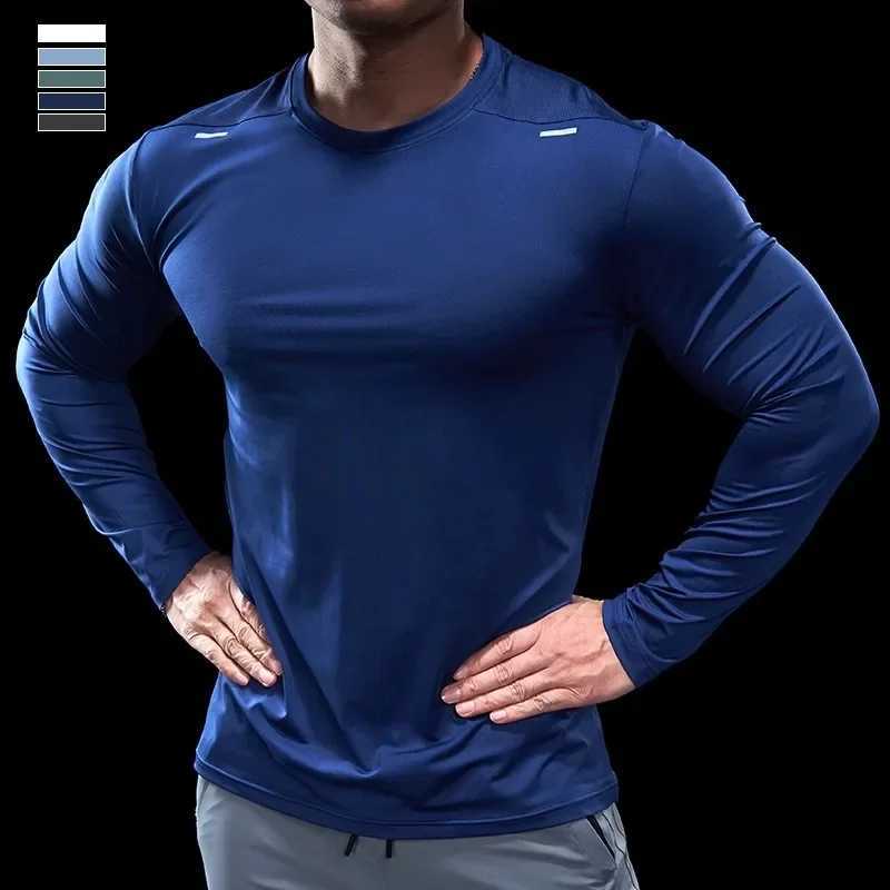 Mens Sports official-website Gym Fitness Clothes Special Casual Thin Slim Quick-drying Long-sleeved T-shirt Running Mens Style Z240918