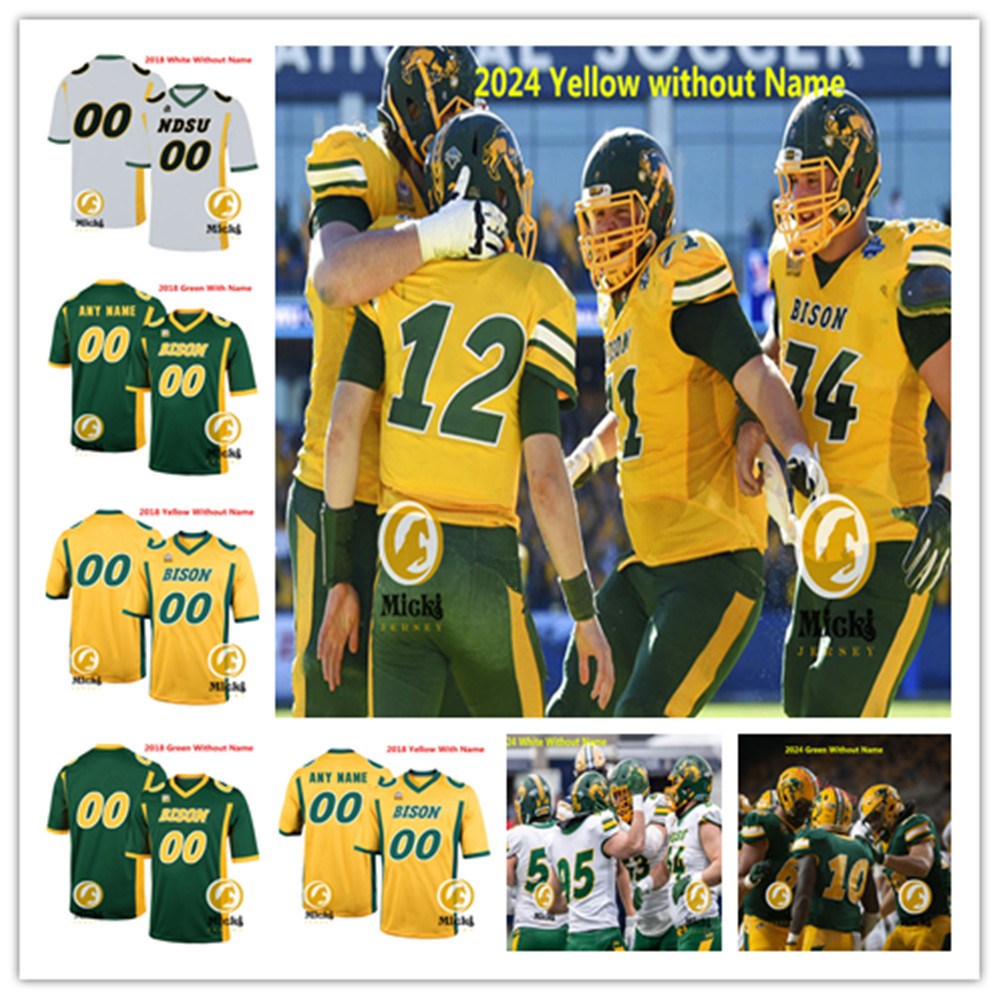 7Cam Miller Cody Mauch Christian Watson NDSU Football Jersey 67 Cordell Volson 44 Hunter Luepke 87 Noah Gindorff North Dakota State Bison Jerseys Custom Stitched