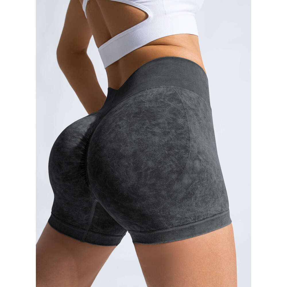 High waisted peach buttock lifting running and fitness women's tight fitting and belly hugging beautiful body with exposed waist and waist waist,