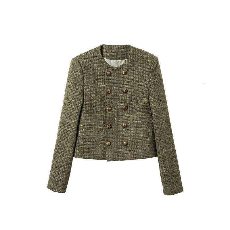 Xiaoxiangfeng coarse tweed jacket small stature autumn outfit 2024 new French short top