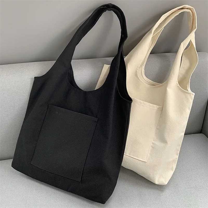 Canvas Bag For Women New Casual Shoulder Bags Shopper Girls Handbags Eco Environmental Storage Tote Z250224