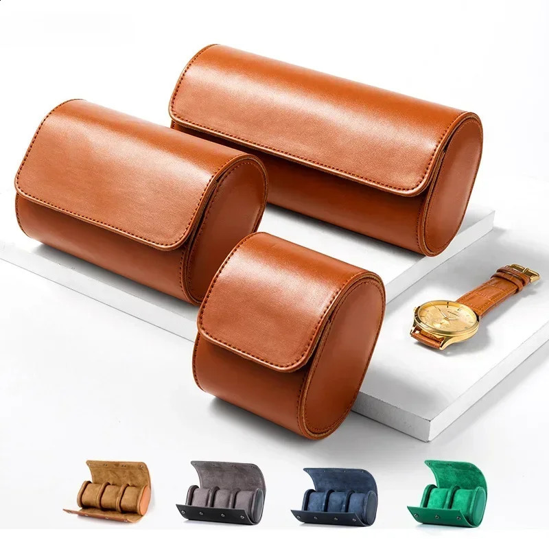 Classic Travel Storage Leather Bag PU Leather Watch Case Prevents Scratching and Oxidation Watch Box Case Watch Pouch Organizer 240909