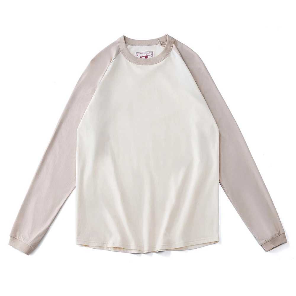 Amekaji Vintage Long Sleeve T Shirt Men Women Spring Autumn New Round Neck Raglan Sleeve T-shirt Retro Casual Bottoming Top Tees Z240918