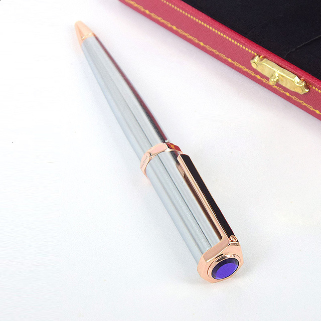 Gel Pens Classic Octagon y Ballpoint Pen High Quality Silver Golden Clip With Serial Number Writing Smooth 230130