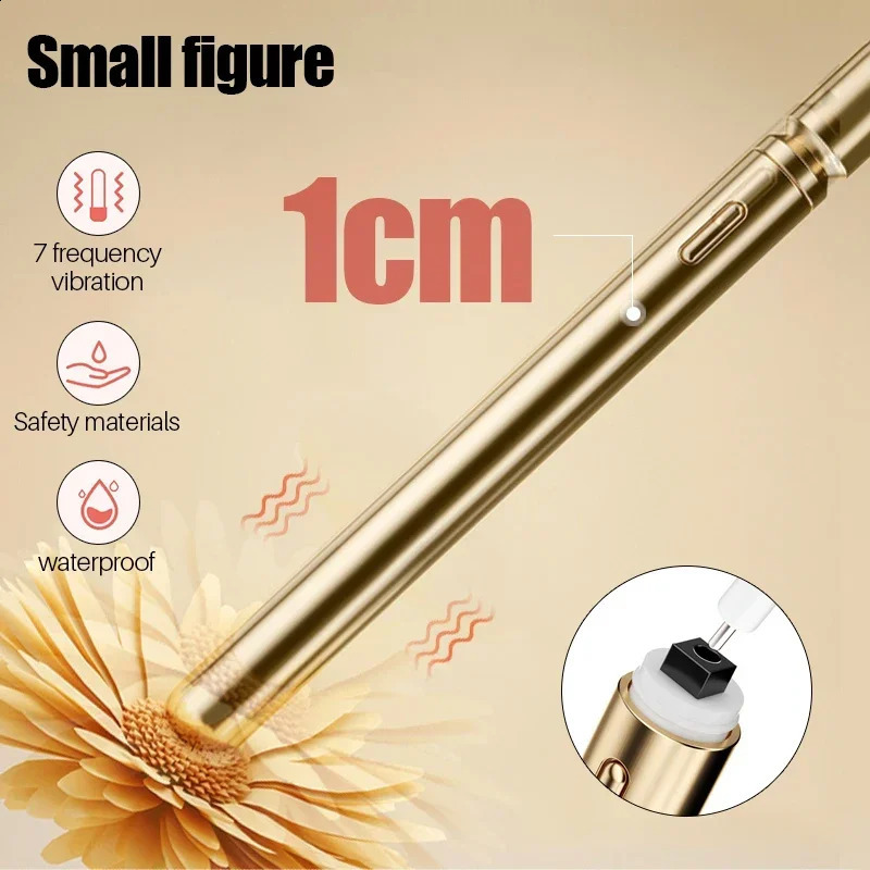 Slim Metal Vibrators For Women Clitoris Vaginal Stimulator Female Masturbator 10 Speeds Plug Anal Vibrator Sex Toys For Beginner 240914