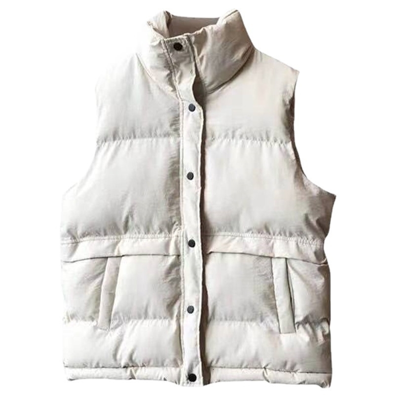 Autumn Winter Elegant Cotton Warm Vest Female Students Streetwear Korean Loose Sleeveless Parkas Vest Women 240911