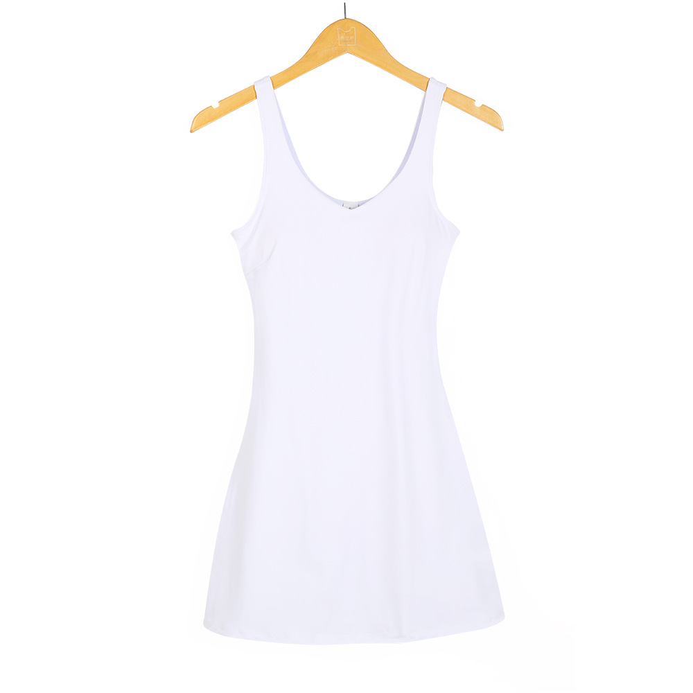 2025--Sports Skirt for Women Yoga Fiess Dress Sportwear Braces skirt Sleeveless Training Athletic Gym Clothes Frock