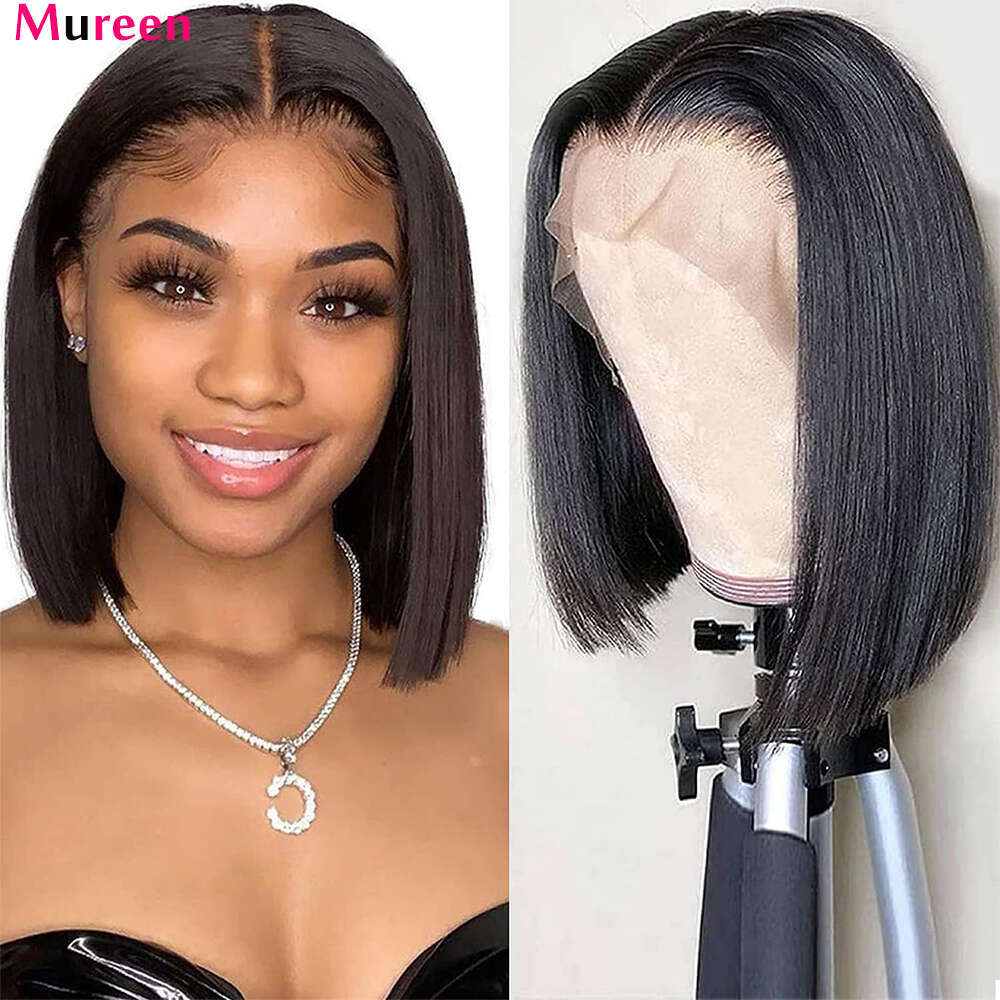 Straight Bob Front Wigs For Women Transparent Full Lace Frontal Wig Human Mureen Hair Wholesale Price