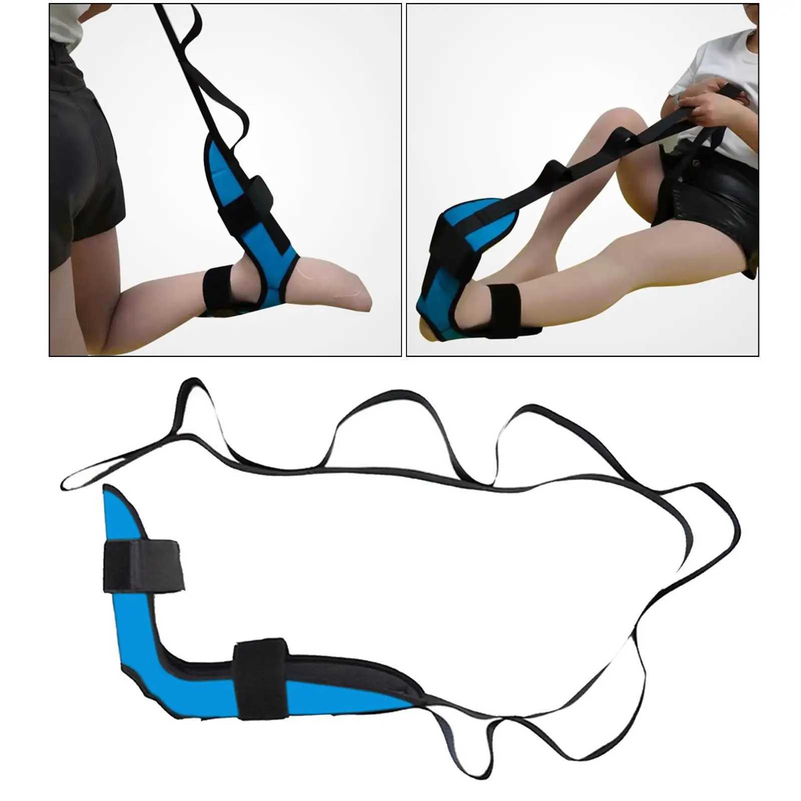 155cm Yoga Stretching Belt Foot Stretcher Calf Tendonitis Ankle Strap Band Yoga Calf Leg Foot Flex Stretcher Y240918
