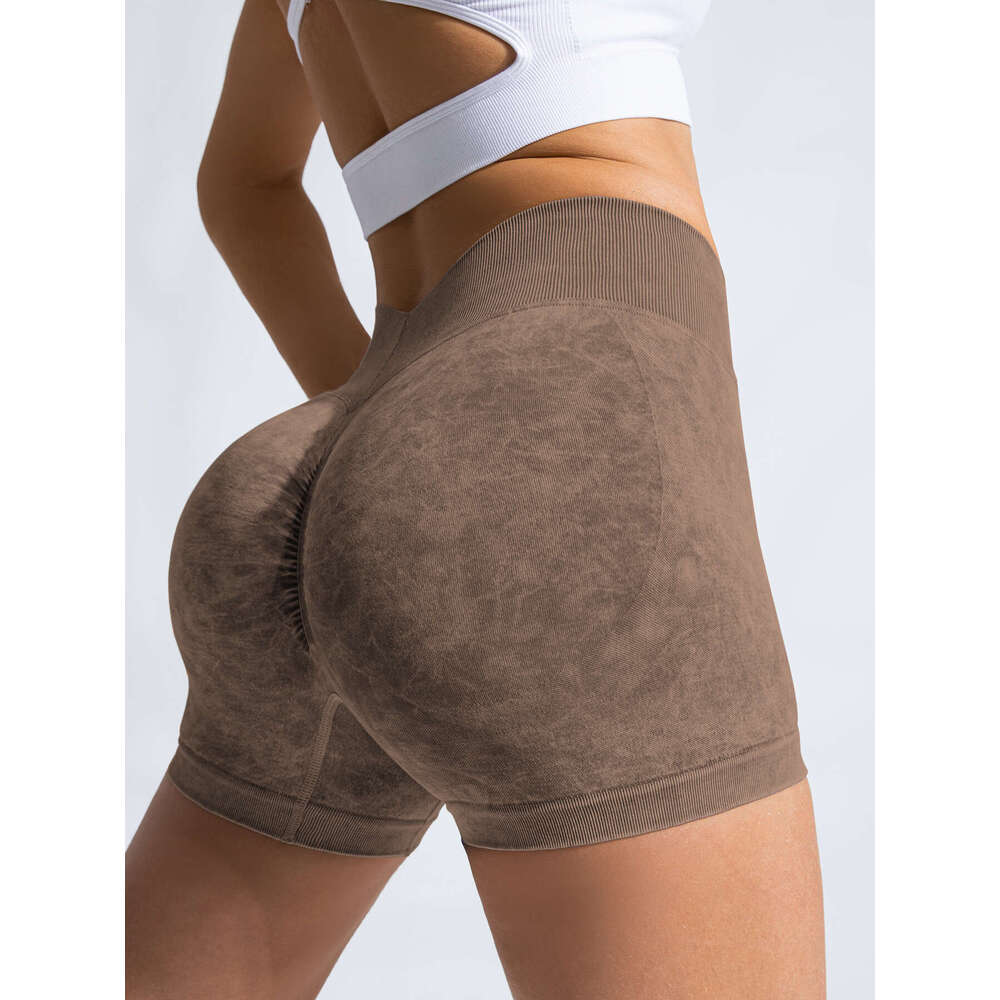 High waisted peach buttock lifting running and fitness women's tight fitting and belly hugging beautiful body with exposed waist and waist waist,