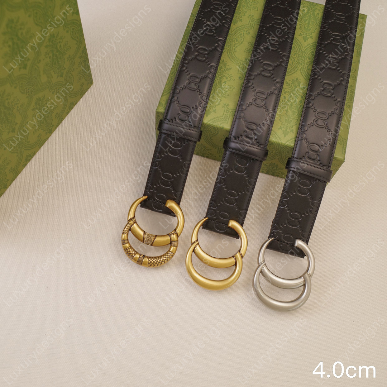 Luxury Big Belt Designer Belt Best Sell Ceinture Luxe Genuine Leather Embossed Printed Top Quality Bronze Silver Snake Buckle Classic Double Letters Belt