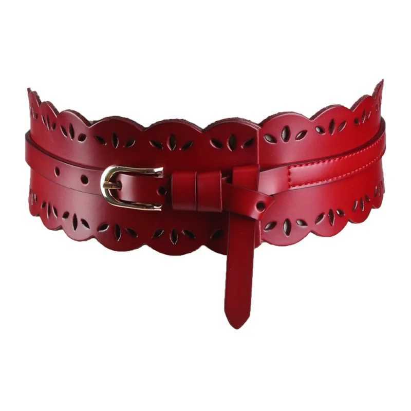 Belts Womens Belt Elegant Wide Solid Color Burgundy Belt Womens Belt J240913