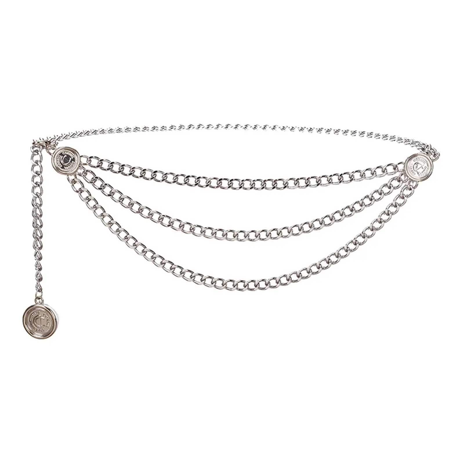 Belts Waist chain with multiple layers of exquisite retro flexible buttons suitable for brides and women J240913