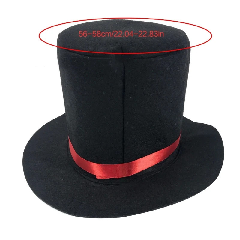 Magician Top Hat Black Performed Carnival Nightclub Bowler Jazz Stage 240906
