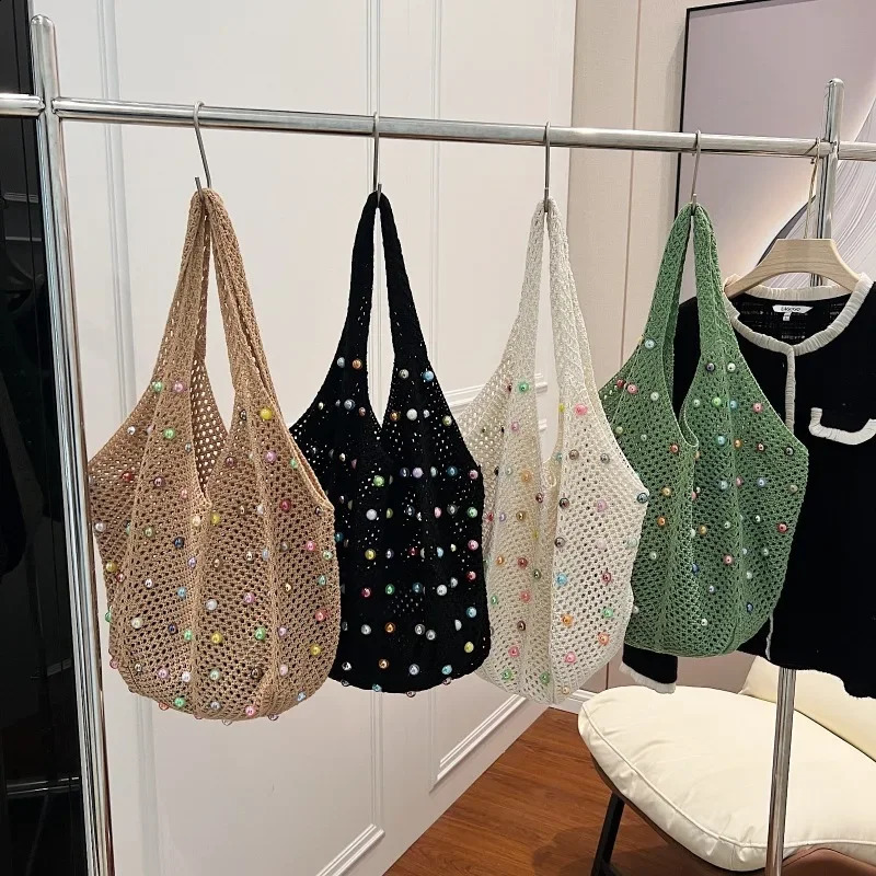 Fashionable Young Womens Shoulder Bag Summer Casual Resort Style Beach Woven Handbag Bolsas Para Mujeres 240909